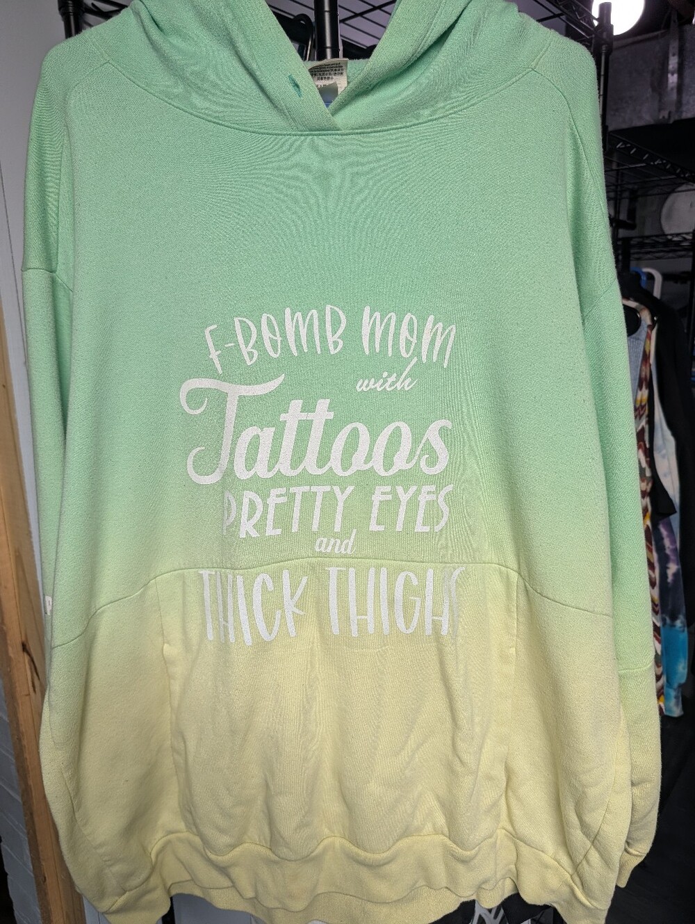 Victoria's Secret Pink Ombre Hoodie Sweatshirt - Mint & Cream